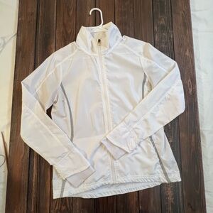 Te Verde Women’s Running jacket Size: Medium white w/ reflective stripes